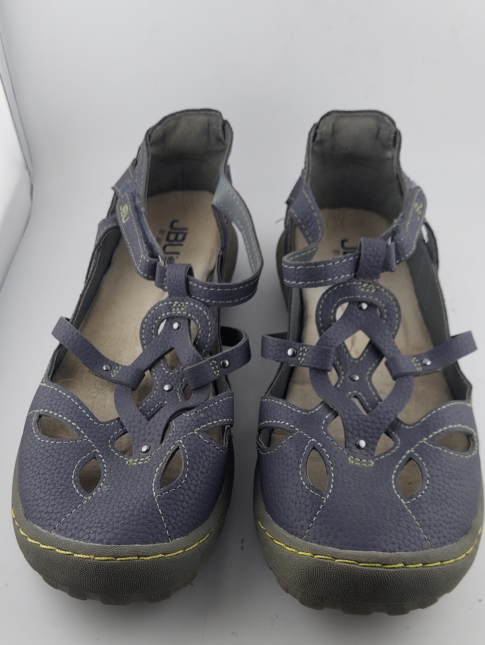 JBU Women's Navy Blue Cutout Strappy Comfort Sandals Size 8.5M